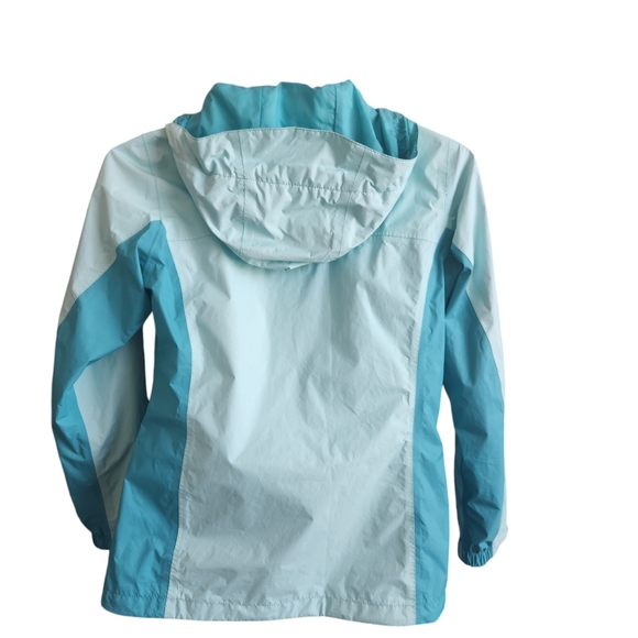 Columbia Women's Gorpcore Waterproof Full Zip Nylon Windbreaker Hoodie Aqua XS - Picture 3 of 13